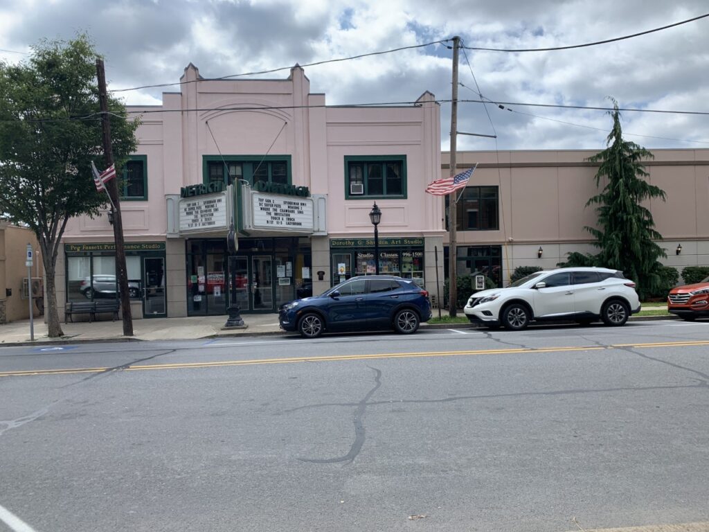 Art deco façade of the Dietrich Theater in Tunkhannock