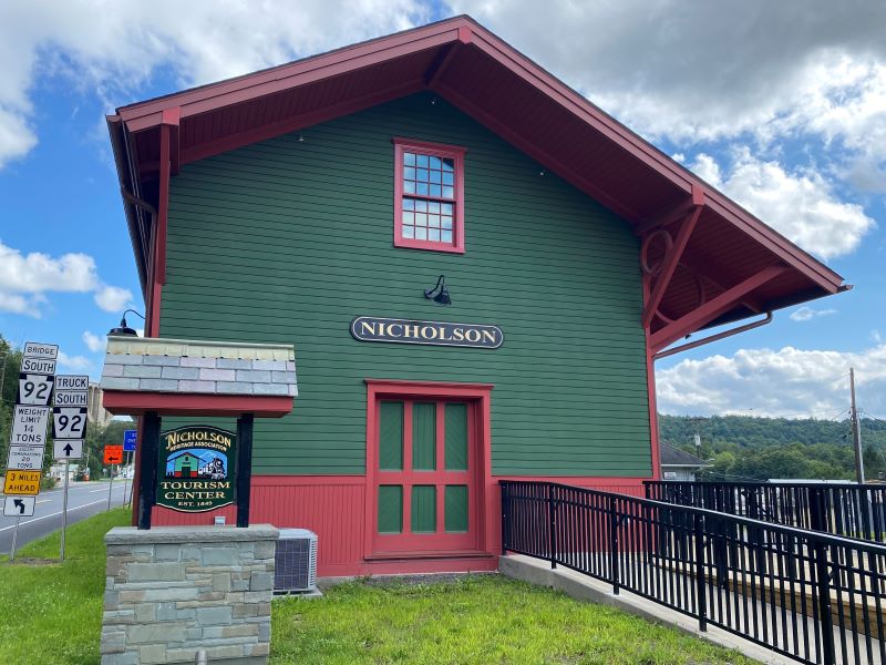 Exterior of the Nicholson Tourism Center at the Historic DL&W Railroad Station