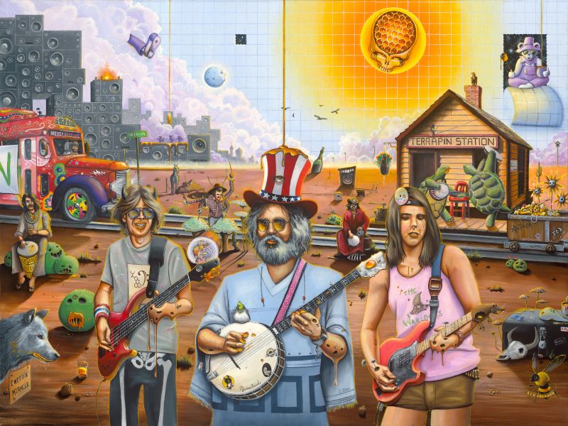 Surreal Grateful Dead-themed artwork.